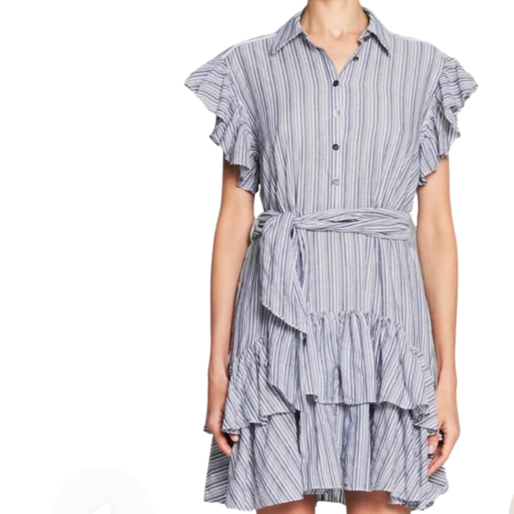 Rebecca Taylor Xs Yarn Dyed Striped Dress